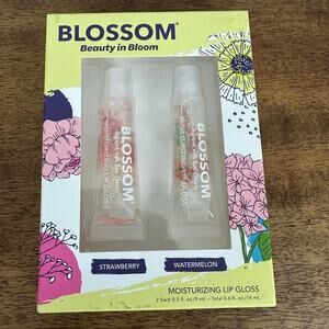 NEW Blossom Moisturizing Lip Gloss Strawberry Watermelon Sealed Package 0.3oz Ea